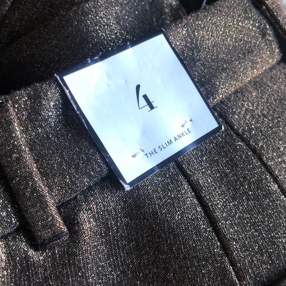 NWT WHBM Metallic Slim Ankle Pant - Picture 8 of 9